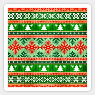 Christmas Knit Pattern Sticker